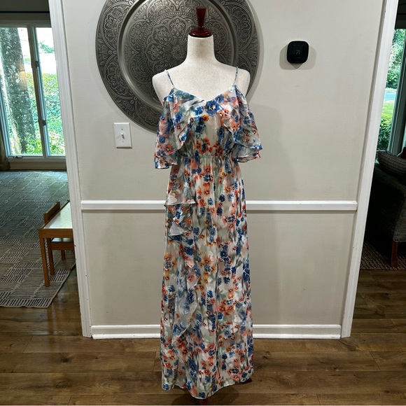 TANYA TAYLOR Lorena floral cold - shoulder maxi dress - Size 2 - Picture 3 of 13
